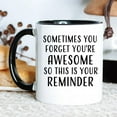 thumbnail image 6 of Sometimes You Forget You're Awesome Coffee Mugs With Black Handle, Inspirational Gifts for Women, Birthday Gifts for Women Who Have Everything, Best Friends Friendship Gifts for Women Friends 11oz, 6 of 7