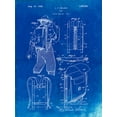 thumbnail image 2 of Borders, Cole 15x18 White Modern Wood Framed Museum Art Print Titled - PP342-Faded Blueprint Trapper Nelson Backpack 1924 Patent Poster, 2 of 4