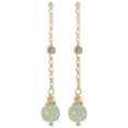 thumbnail image 1 of Elegantes Pendientes Colgantes De Jade, Pendientes Colgantes De Cadena Larga Chapados En Oro, Diseño Brillante, 1,8 Pulgadas De Longitud, Ideales para Fiestas, Accesorio De Joyería De Inspiración Vint, 1 of 8