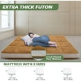 thumbnail image 5 of ABORON Extra Plush Futon Mattress Twin Size 4" Thick Japanese Floor Mattress Folding Guest Mattress Protable Roll up Mattress Soft Memory Foam Tatami Mat Sleeping Pad for Bedroom Camping Tent, 5 of 7