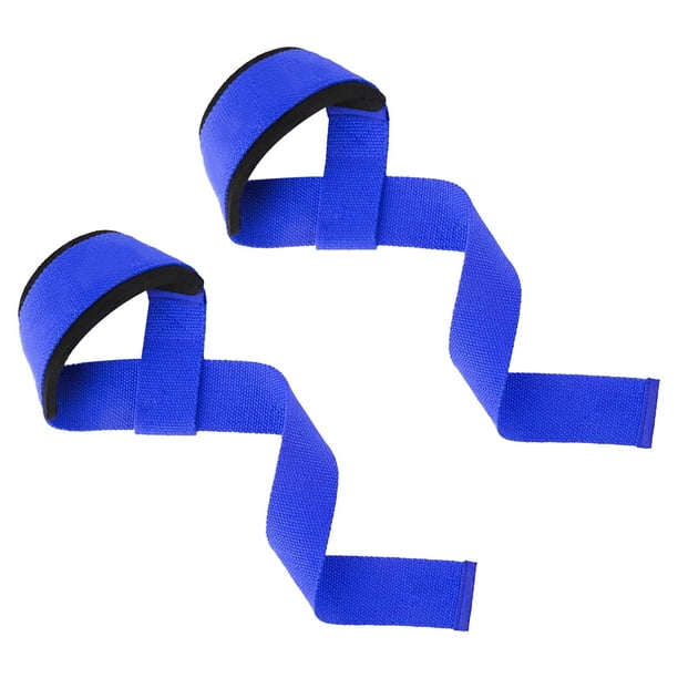 2 correas para levantamiento de pesas, muñequeras de agarre manual, muñequeras Azul