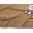 thumbnail image 2 of Soimoi Brown Cotton Voile Fabric Dot Abstract Print Sewing Fabric Yard 56 Inch Wide, 2 of 5
