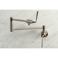 thumbnail image 2 of Kingston Brass KS4108ZL Silver Sage Two-Handle 1-Hole Wall Mount Pot Filler Faucet in Brushed Nickel, 2 of 8