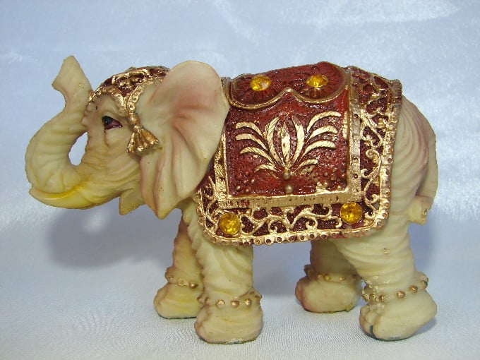 Ivory Color Elephant Figurine 