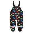 thumbnail image 3 of EnJoCho 2025 Kids' Waterproof Overalls with Colorful Prints - Adjustable Straps for Beach & Puddle Play Lightweight Rain Overalls for Preschoolers, 3 of 8