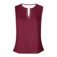 thumbnail image 3 of Aofany Tank Tops For Women Casual Plus Size Summer Sleeveless Solid Color Loose V Neck Vest Comfy T Shirts Top, 3 of 4