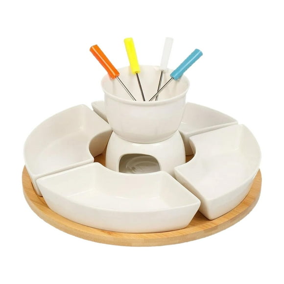 Juego de fondue de cría, juego de vela de té en el hogar, juego de fondue, derretimiento de tazón caliente para chocolate, , A