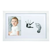 Little Pear Baby Handprint & Footprint Frame, White