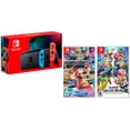 thumbnail image 1 of Consola de Nintendo Switch Neon 32GB Version 1.1 Standard Edition (Importado) + juegos físicos de Mario Kart 8 Deluxe y Super Smash Bros Ultimate Standard Edition, 1 of 2