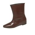 thumbnail image 2 of Bnwani Low Heel Boots for Women Winter Fashion Wedge Ankle Casual Retro Boot Brown Size 5.5, 2 of 8