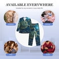 thumbnail image 7 of KLL Artistic Turtle Earth Sleepwear Mens Flannel Pajamas,Long Cotton Pj Set, 7 of 7
