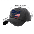 thumbnail image 3 of Helii 1776 God Bless America Washed Baseball Cap – 250th Anniversary Patriotic Hat for Men Women, Adjustable American Flag Cotton Cap, Vintage Distressed 4th of July Summer Gift Blue,A, 3 of 4