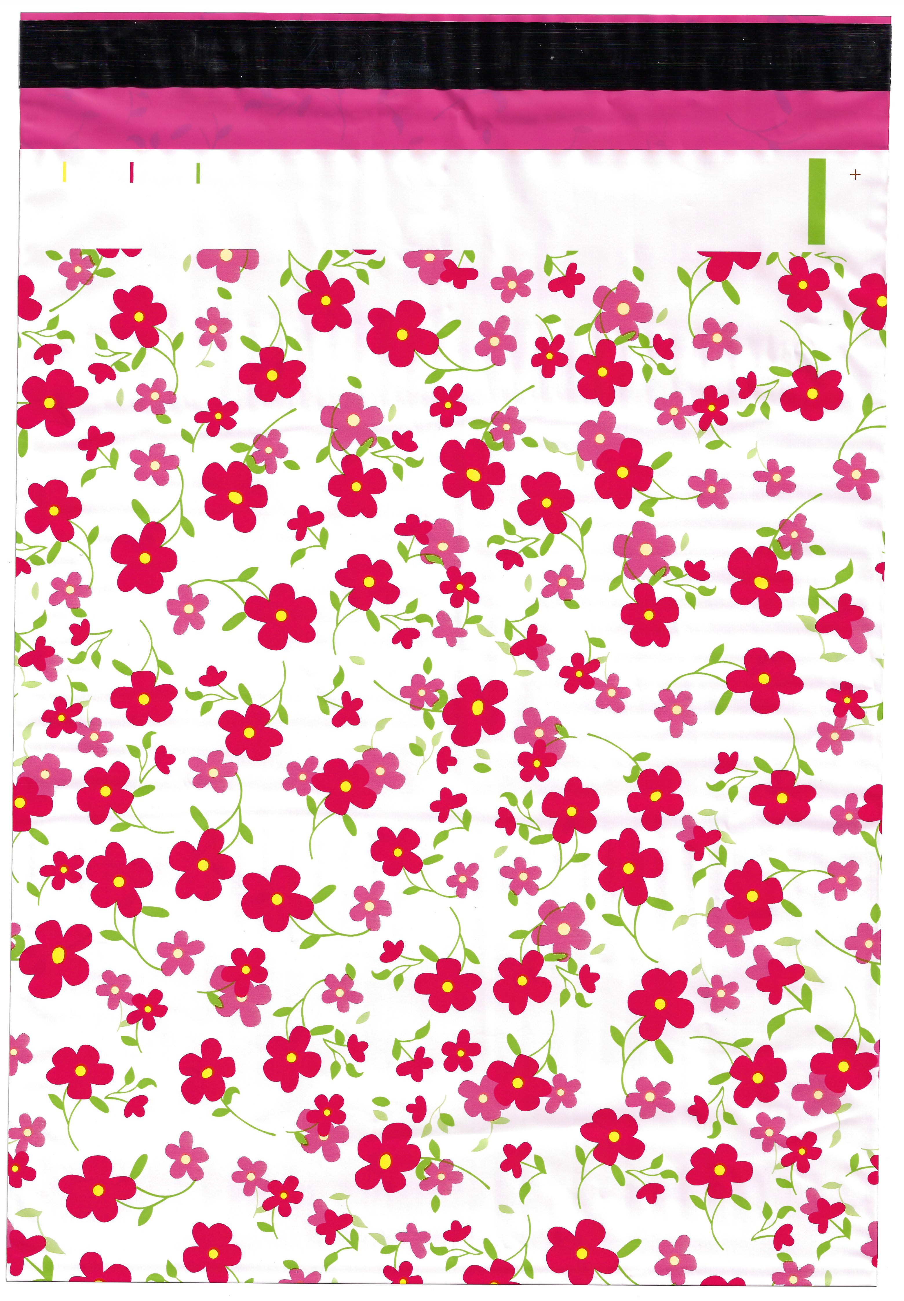 100-14x17” DESIGNER SERIES ~PINK Flowers Fashion Girl Mailers USPS Approved 