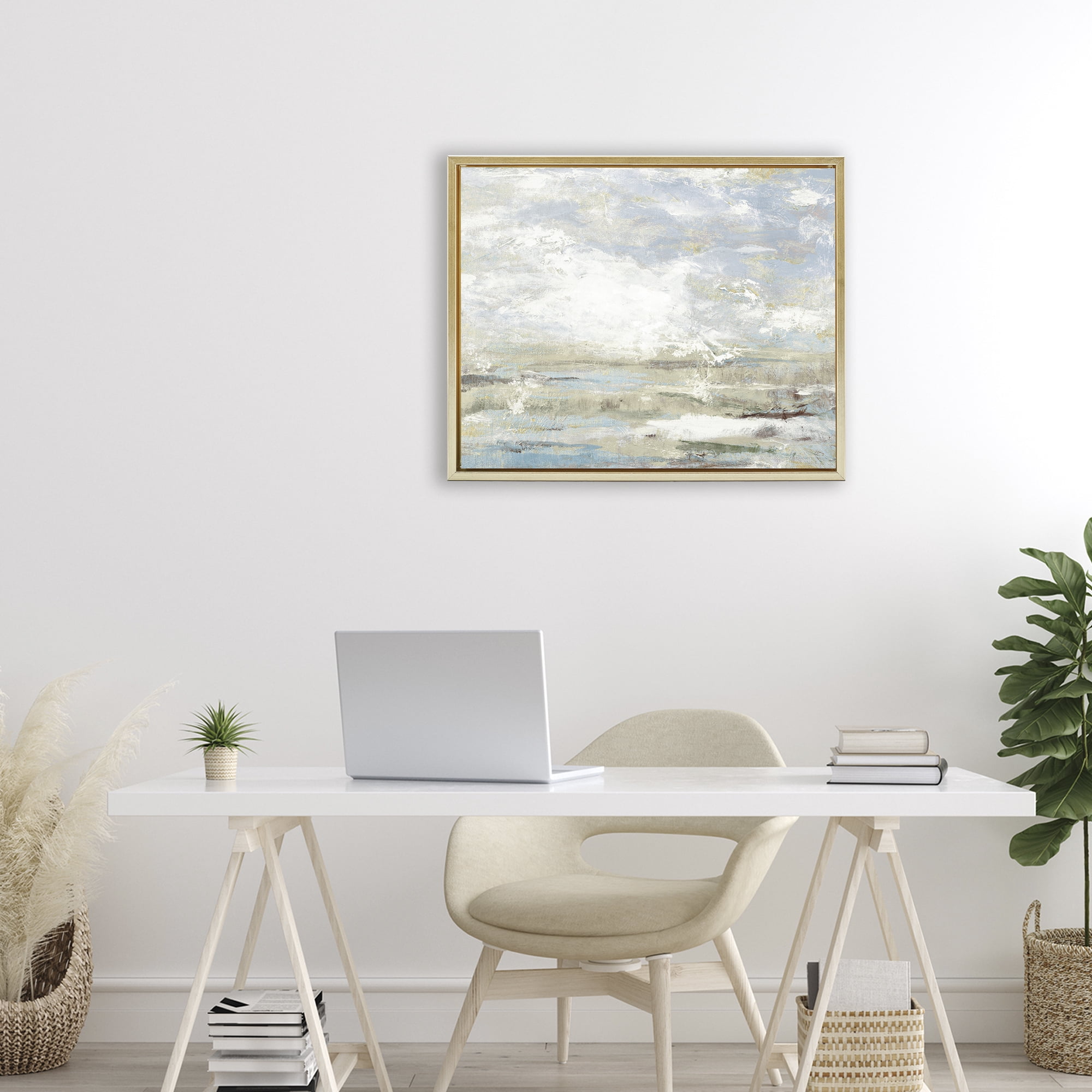 Stupell Industries Morning Mood Impression Gold Framed Floater Canvas Wall Art, design by Lanie Loreth