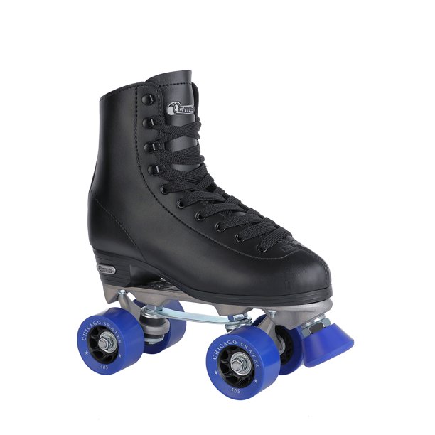 Chicago Men's Classic Quad Roller Skates Black Classic Rink Skate, Size