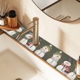 thumbnail image 2 of Yayeee Faucet Mat for Kitchen Sink 30" Diatomite Long Splash Guard Pad, Gray Cute Snowmen, 2 of 7