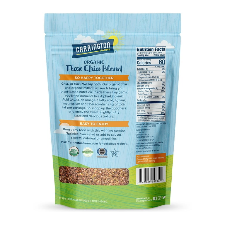 Carrington farms top flax chia blend