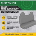 thumbnail image 5 of Yupbizauto Caterpillar Custom Fit Front Bench Seat Cover with Utility Pockets for Ford F250 / F350 / F450 / F550 (1999-2007) - Durable Grey Oxford Super Duty Interior Truck Seat Cover Bundle, 5 of 5