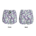 thumbnail image 3 of Pofeuu Lavender Flowers Print Women's Athletic Shorts Running Workout Shorts Tummy Control Quick Dry Gym Shorts with Pockets Double layer sports shorts-X-Large, 3 of 7