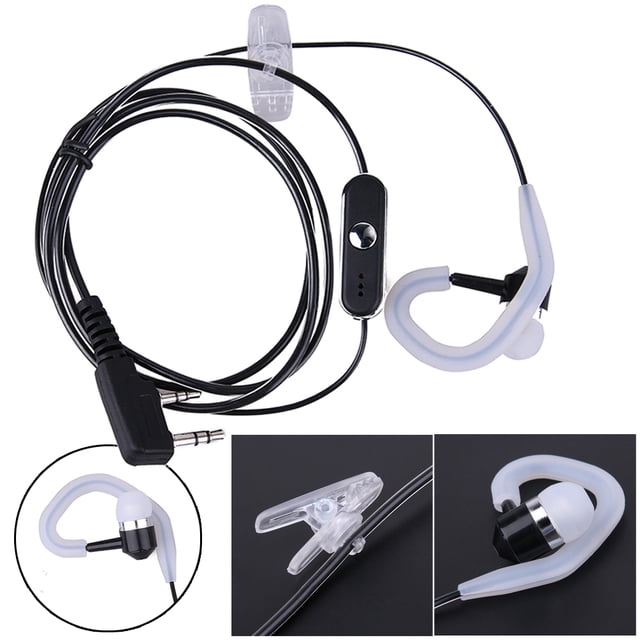 Auricular deportivo de 2 pines PTT MIC para BAOFENG KENWOOD Retevis HYT Radio