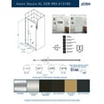 thumbnail image 2 of Aston Sdr985fruw-413180 Nautis Xl 80" High X 41" Wide Hinged Frameless Shower Door -, 2 of 7