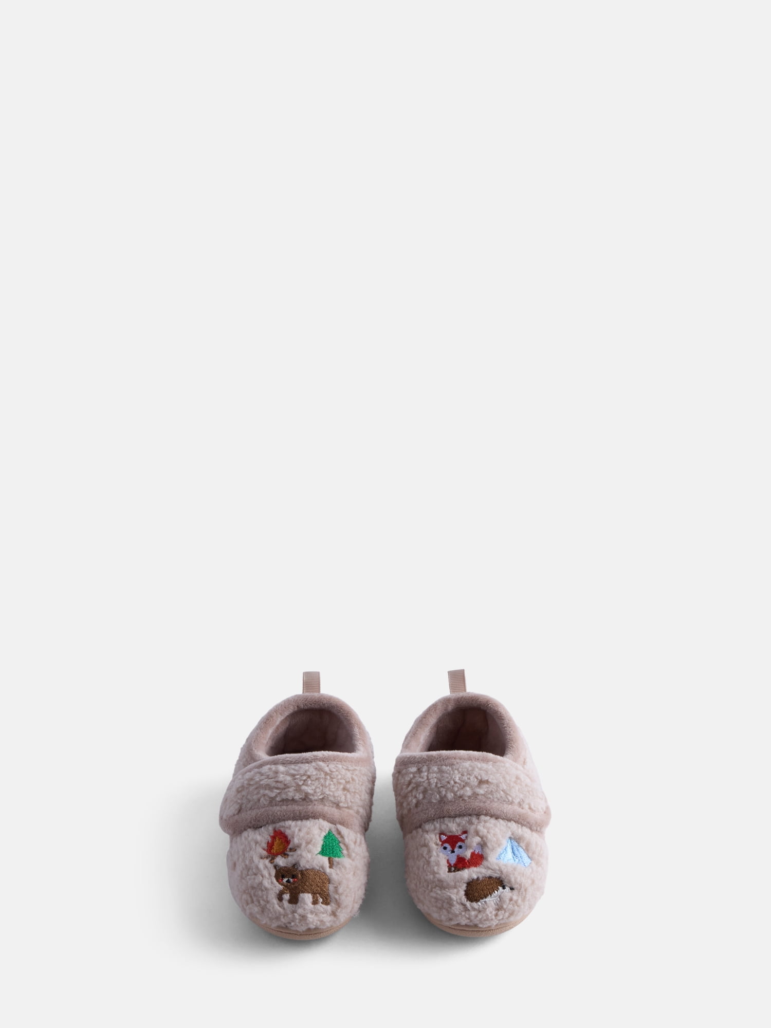 Wonder Nation Baby and Toddler Boys Embroidered Slippers