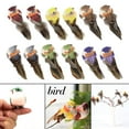 thumbnail image 3 of 12 pájaros artificiales de plumas de burbujas para decoración de árbol de Navidad en Sora Woodland Garra, 3 of 9