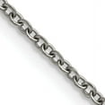 thumbnail image 2 of Chisel Titanium Polished 2.5mm Cable Chain - 24", 2 of 7