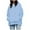 sky Blue, variant on Plain Hoodies Womens, Girls Sweatshirts and Hoodie Longline Sweatshirt Women Lightweight Pullover Long Sleeve Tops with Pockets for Gym, Yoga, Workout, Running, Dailywear Leisure