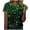 Black#2, variant on Women's St. Patrick's Day Casual Loose Fit Green Shamrock Print Round Neck Short Sleeve Summer T-Shirt Sizes S-3XL