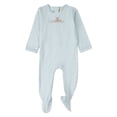 thumbnail image 2 of MiniMoi Baby "Bear On A Shelf" Modal-Blend Back-Snap Footie, 6 Months, Baby Blue, 2 of 9
