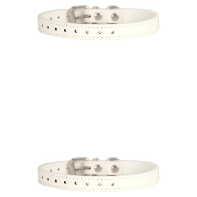 Collar de Gato Billuyoard Duradero y Resistente 2 Conjunto Blanco