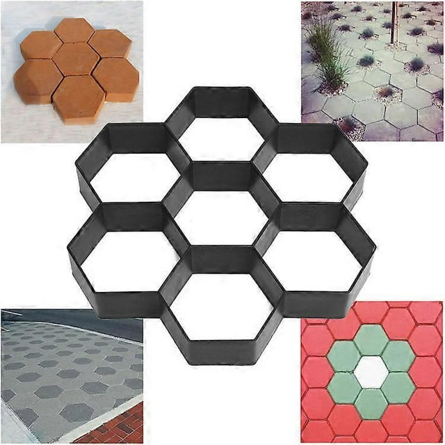 2 moldes para adoquines de hormigón escalonados, moldes para adoquines de jardín de 30 x 30 cm