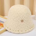 thumbnail image 2 of CoCopeaunts Ladies Bucket Hat Solid Color Lambs Wool Casual Warm Women Girls Basin Cap Rivet Edge Decorate Trend Fisherman Hat, 2 of 8