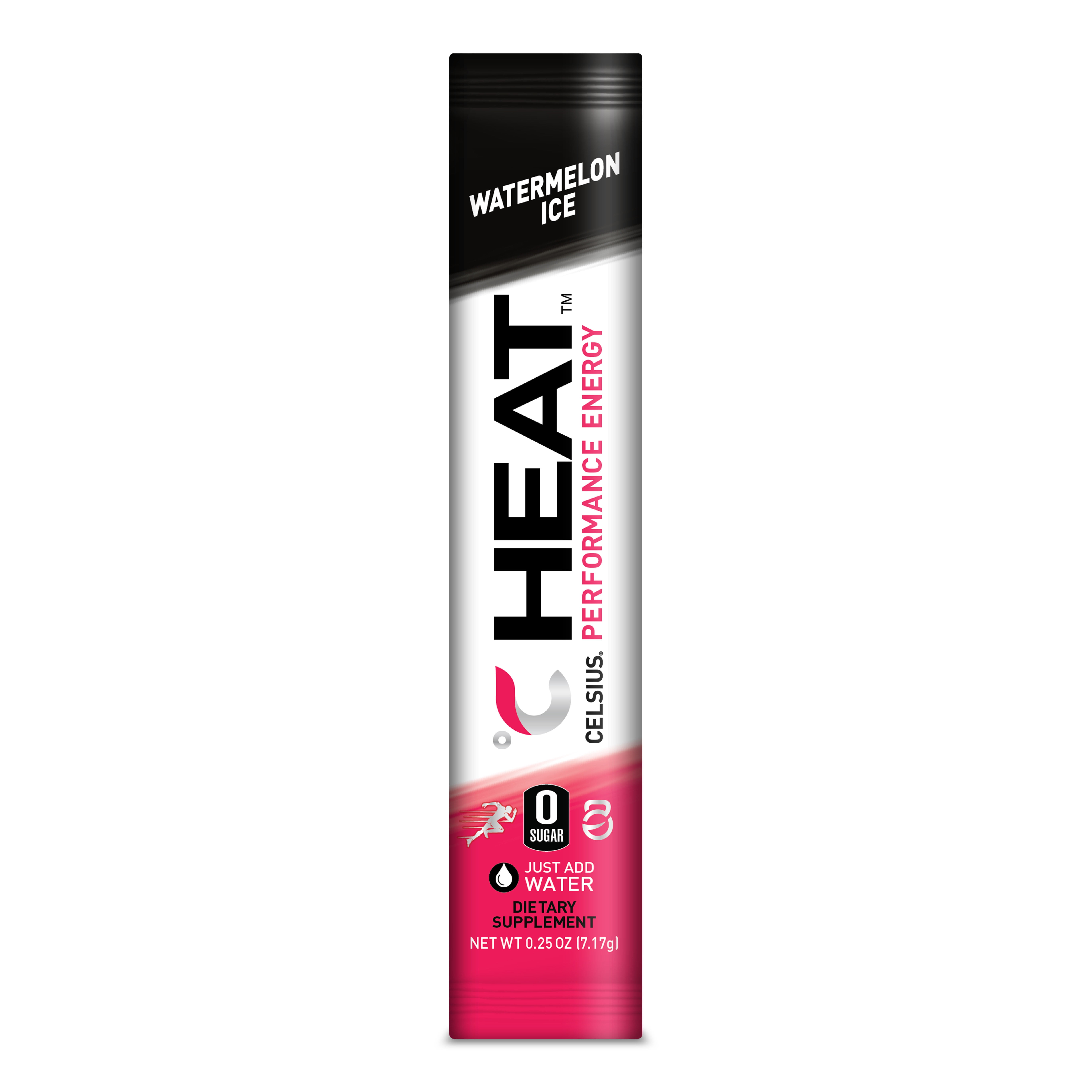 CELSIUS HEAT on-the-go Performance Energy Powder Stick Packets, Watermelon Ice (Pack of 14)