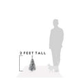 Perfect Holiday 2' Metallic Silver Tinsel Christmas Tree with Stand