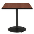 thumbnail image 2 of KFI Studios Mode 3.5' Square Dining Table, Mahogany, Black Base, 2 of 2
