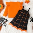 thumbnail image 3 of GYRATEDREAM Toddler Baby Halloween Top Printing Dress Outfits Long Sleeve Top + Dress Set 0-4 Years, 3 of 8
