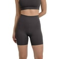 thumbnail image 6 of YITTY Active Women's UltraLuxe High Waist Biker Shorts – 3''/6'' Squat Proof, Tummy Control, Compression, Onyx, L, 6", 6 of 7