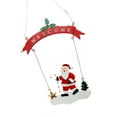 thumbnail image 5 of TISHITA Christmas Hanging Santa Claus Sign DIY Front Door Ornament for Porch Outside, 5 of 8