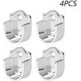 thumbnail image 1 of Paquete de 2/4/6 soportes de varilla de brida de aleación de Zinc para barra de cortina de ducha,, 1 of 5