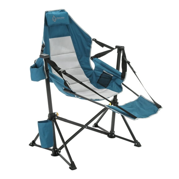 Arrowhead Outdoor Folding Hammock Camp Chair 1-Person Hammock-style with Detachable Footrest