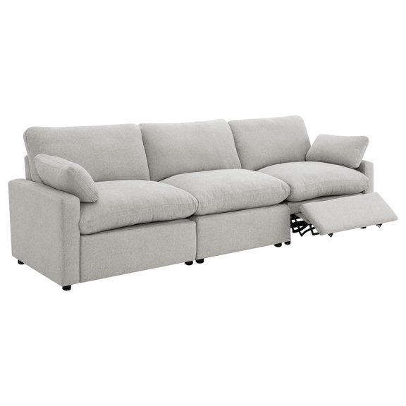 Coaster Collins Transitional Modular Upholstery Fabric Power Sofa Gray