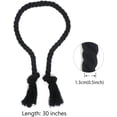 thumbnail image 2 of Corde à Rideaux 6 Pack, Rideaux d'Extérieur Tiebacks pour Patio Gazebo Pergola Cabana, Porte-Rideau en Coton Naturel, Village Rural Rustique Ferme Rideaux de Retenue pour Draperie, Noir, 2 of 5