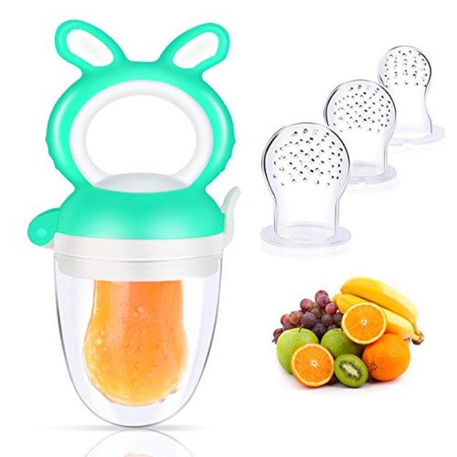 Tetina Fruta Bebé & Toddler, Chupete Silicona Mordedor A Partir De 3 Meses, Tetina Fruta Bebé Con 3 Tamaños Reemplazo De Tetina Para Fruta, Alimento Complementario, Comida Infantil Adepaton LN-2199-2