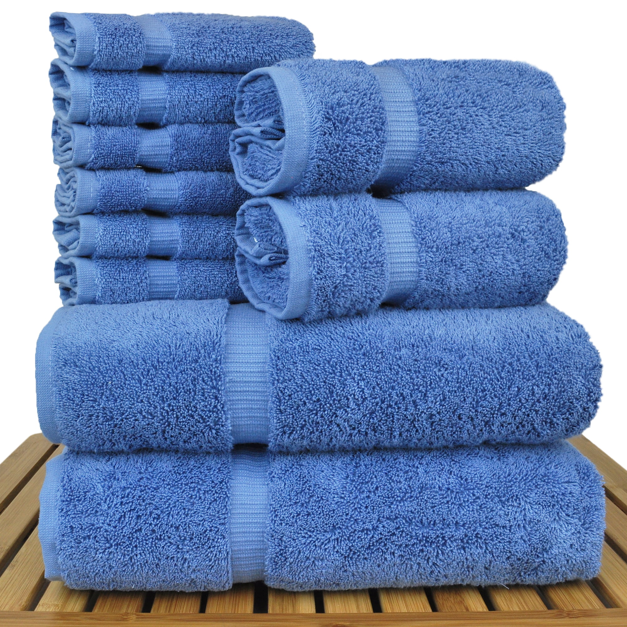  Mosobam 700 GSM Hotel Luxury Hand Towels 16X30, Set of 4,  Allure Blue, Turkish Hand Towels, Viscose Made from Bamboo - Turkish Cotton  : Industrial & Scientific