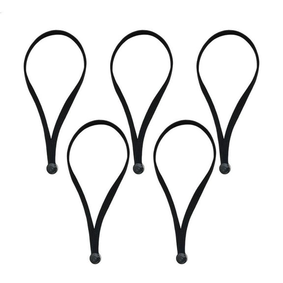 Weflink 5PCS Adjustable Wide Hair Ties for Thick Curly Hair Press Closure Elastic Hair Band Stretchy Ponytail Holder for Women