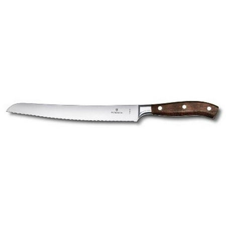 

Swiss Army Brands VIC-7.7430.23G 2019 9 in. Victorinox Kitchen Grand Maitre Bread Curved & Serrated Blade with Handle Wood