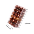 thumbnail image 2 of SuoKom Christmas Balls, 36Pcs 1.57 Inch Brown Christmas Balls Hanging Ornaments Shatterproof Delicate Baubles Set, for Home Holiday Party Xmas Tree Decoration Gifts, 2 of 4