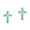 Green, variant on Stylishly Elegant Simulated Turquoise Inlaid Sterling Silver Cross Earrings